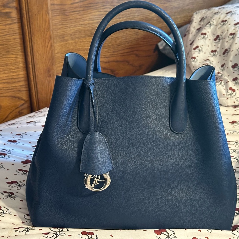 Dior Navy Blue Tote Bag